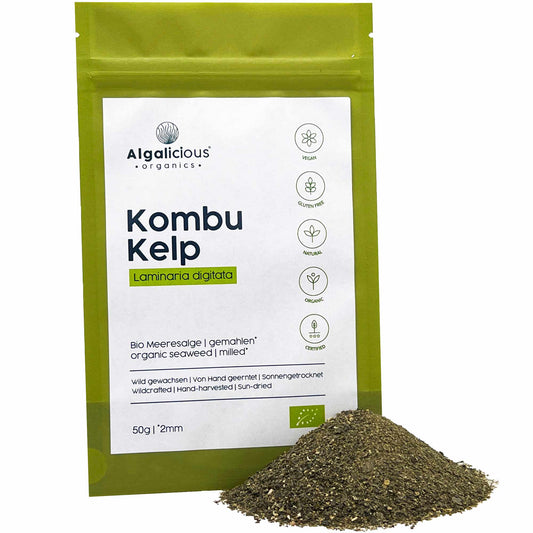 Copos de Kombu Kelp (Laminaria digitata) ecológico